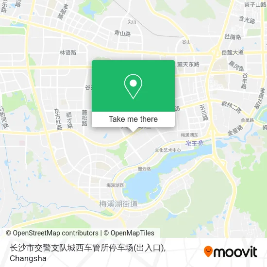 长沙市交警支队城西车管所停车场(出入口) map