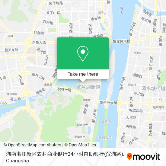 湖南湘江新区农村商业银行24小时自助银行(滨湖路) map