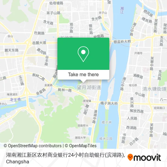湖南湘江新区农村商业银行24小时自助银行(滨湖路) map
