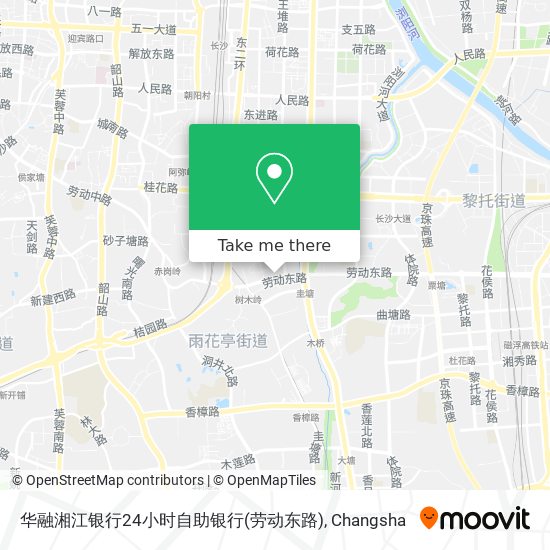 华融湘江银行24小时自助银行(劳动东路) map