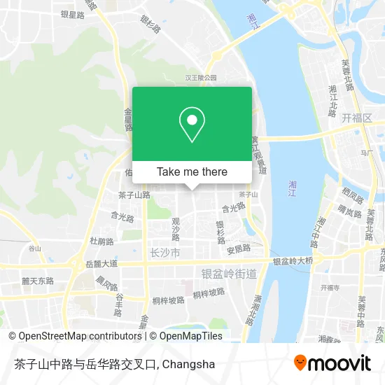 茶子山中路与岳华路交叉口 map