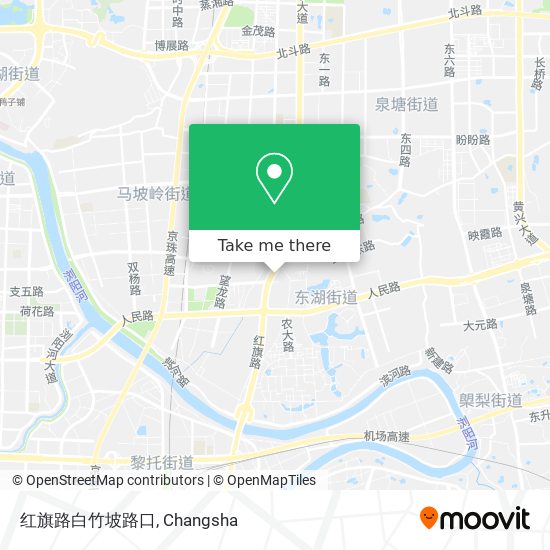 红旗路白竹坡路口 map