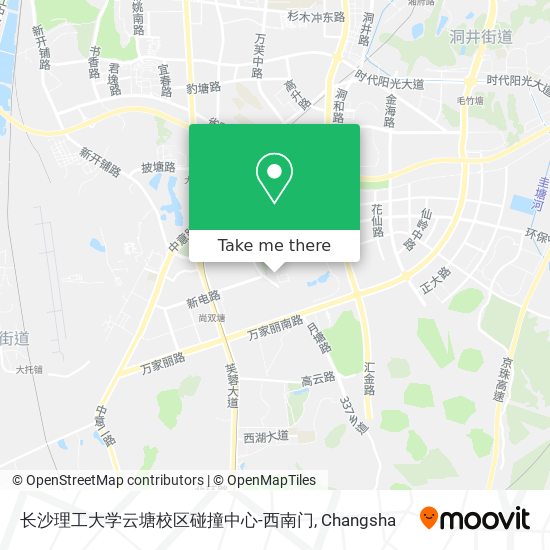 长沙理工大学云塘校区碰撞中心-西南门 map