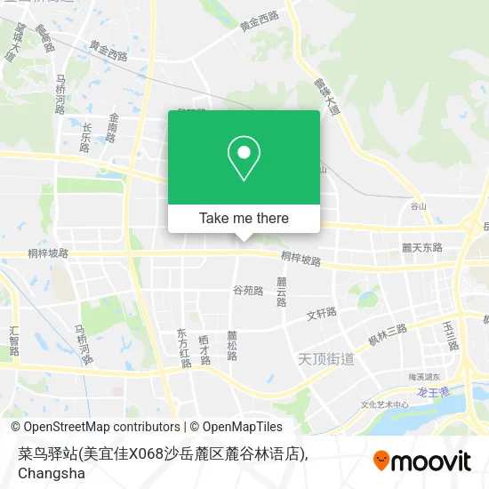 菜鸟驿站(美宜佳X068沙岳麓区麓谷林语店) map