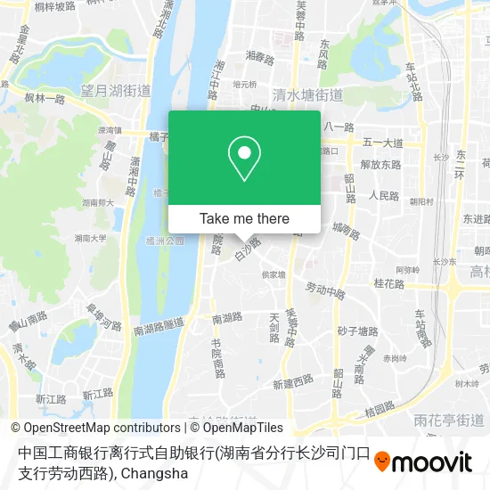 中国工商银行离行式自助银行(湖南省分行长沙司门口支行劳动西路) map