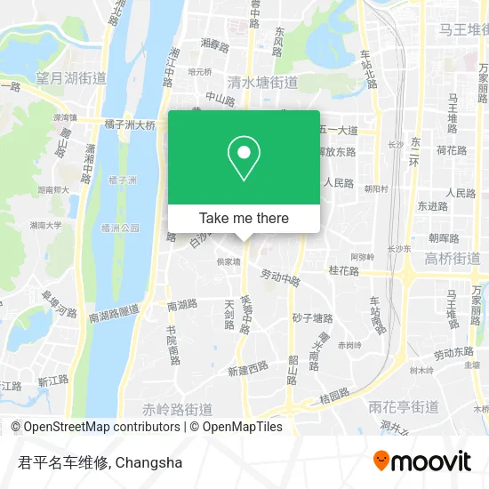 君平名车维修 map