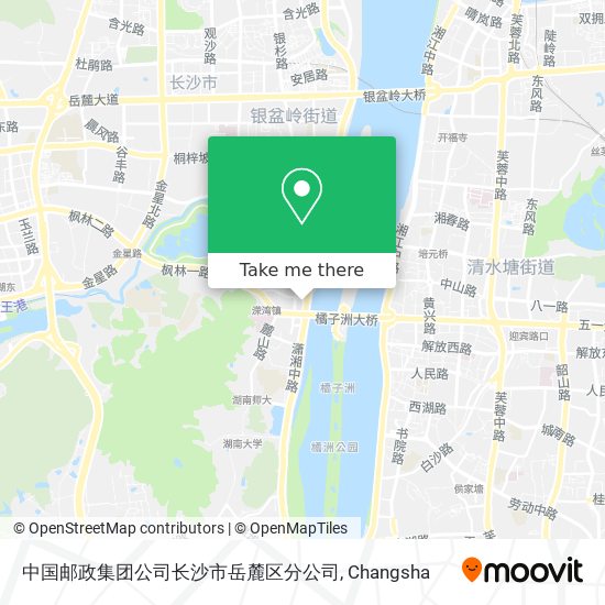 中国邮政集团公司长沙市岳麓区分公司 map