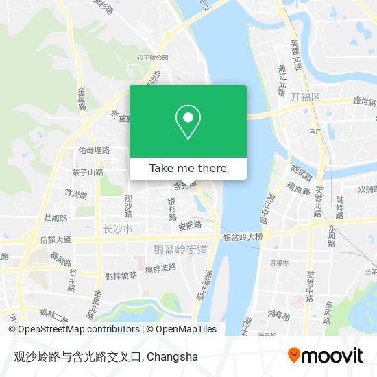 观沙岭路与含光路交叉口 map