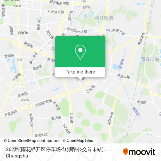 262路(雨花经开区停车场-红湖路公交首末站) map