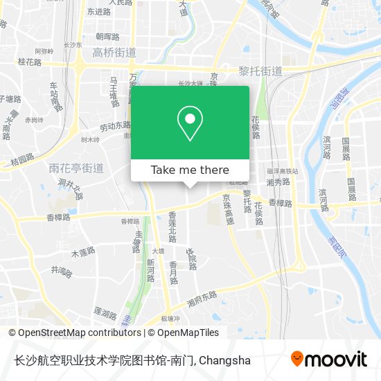 长沙航空职业技术学院图书馆-南门 map