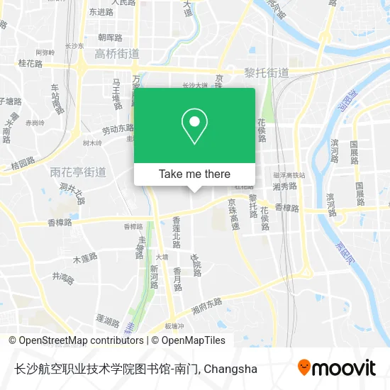长沙航空职业技术学院图书馆-南门 map