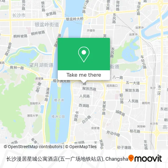 长沙漫居星城公寓酒店(五一广场地铁站店) map
