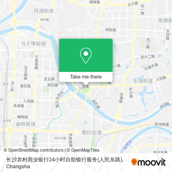 长沙农村商业银行24小时自助银行服务(人民东路) map