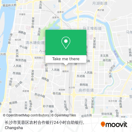 长沙市芙蓉区农村合作银行24小时自助银行 map