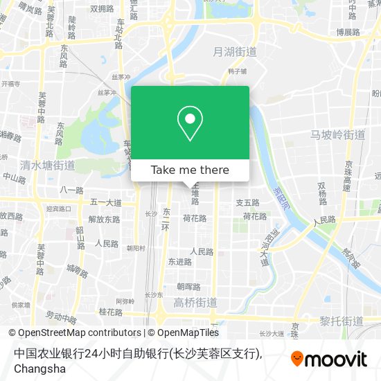 中国农业银行24小时自助银行(长沙芙蓉区支行) map