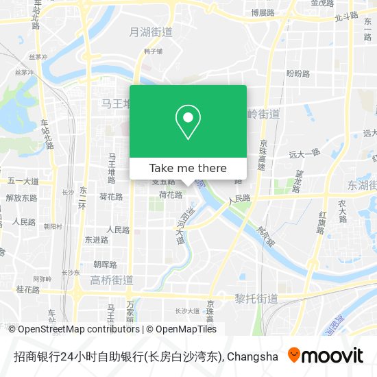 招商银行24小时自助银行(长房白沙湾东) map