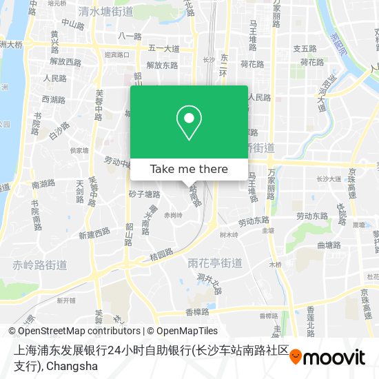 上海浦东发展银行24小时自助银行(长沙车站南路社区支行) map