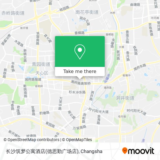 长沙筑梦公寓酒店(德思勤广场店) map