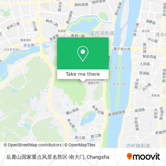 岳麓山国家重点风景名胜区-南大门 map