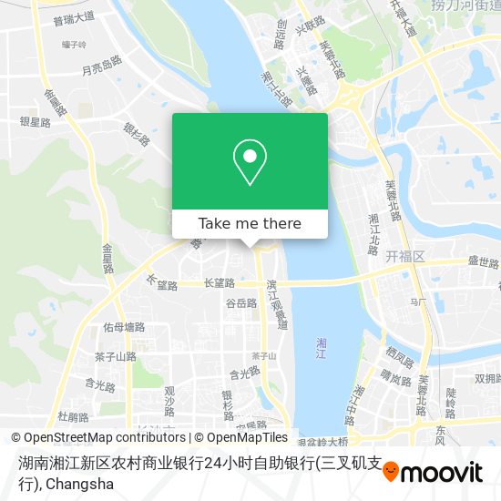 湖南湘江新区农村商业银行24小时自助银行(三叉矶支行) map