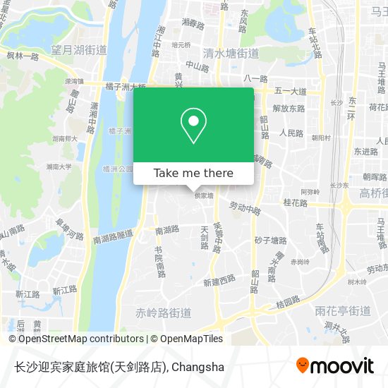 长沙迎宾家庭旅馆(天剑路店) map