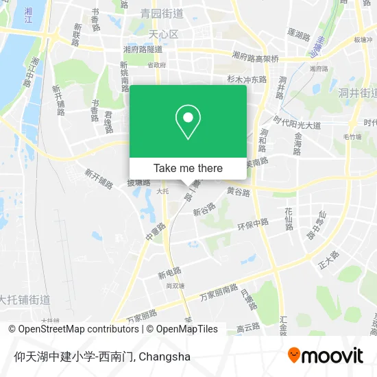 仰天湖中建小学-西南门 map