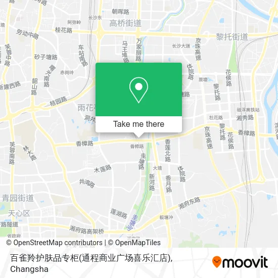 百雀羚护肤品专柜(通程商业广场喜乐汇店) map