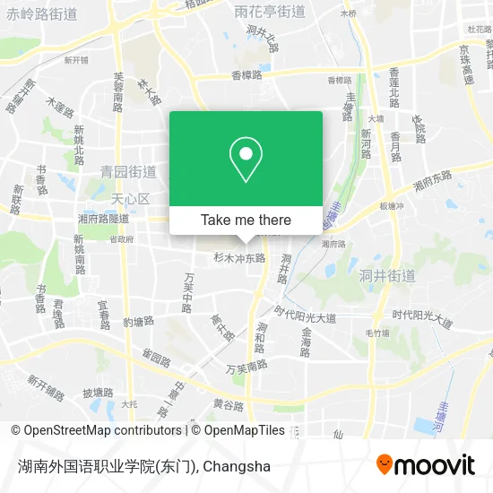 湖南外国语职业学院(东门) map
