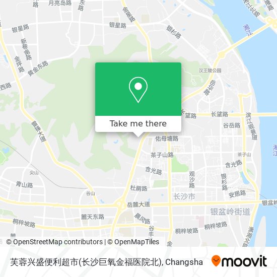 芙蓉兴盛便利超市(长沙巨氧金福医院北) map