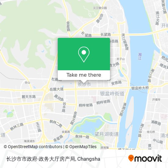 长沙市市政府-政务大厅房产局 map