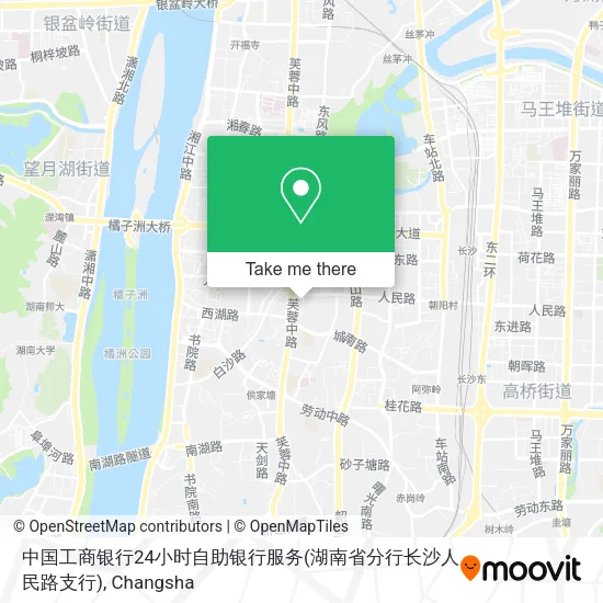中国工商银行24小时自助银行服务(湖南省分行长沙人民路支行) map