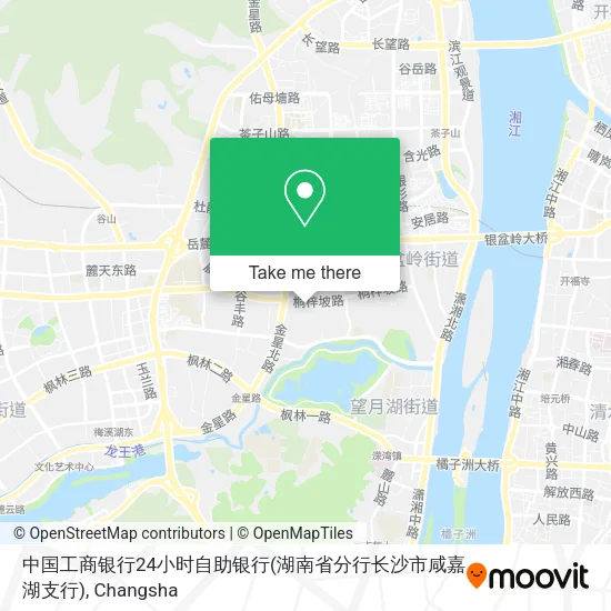中国工商银行24小时自助银行(湖南省分行长沙市咸嘉湖支行) map