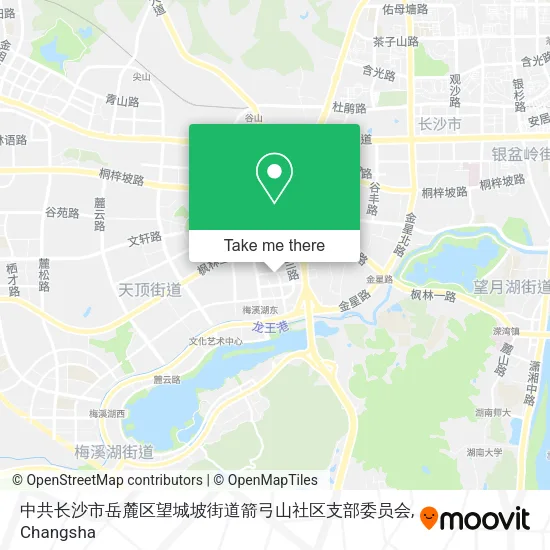 中共长沙市岳麓区望城坡街道箭弓山社区支部委员会 map