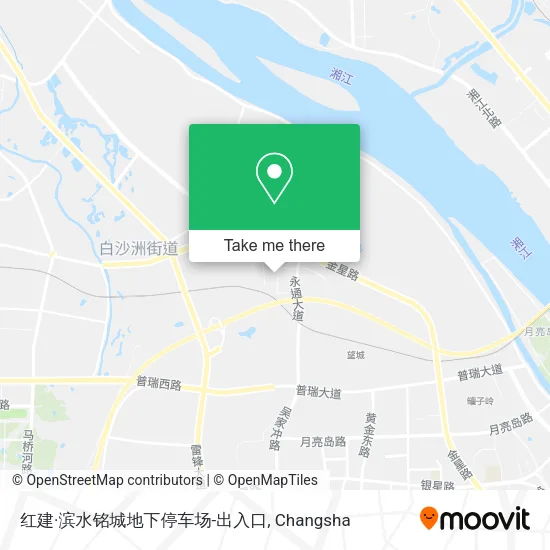 红建·滨水铭城地下停车场-出入口 map