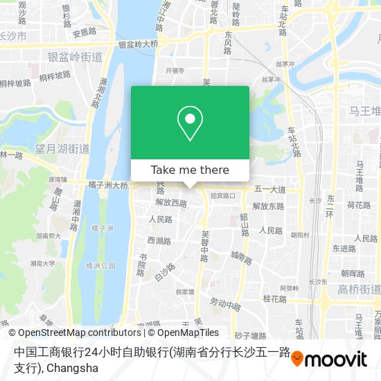 中国工商银行24小时自助银行(湖南省分行长沙五一路支行) map