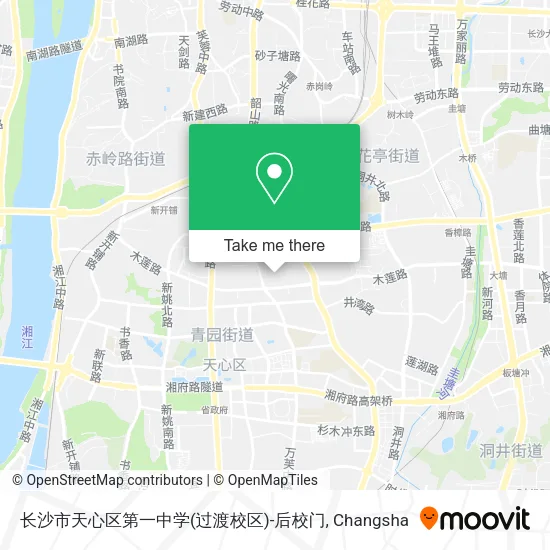 长沙市天心区第一中学(过渡校区)-后校门 map