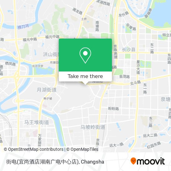 街电(宜尚酒店湖南广电中心店) map