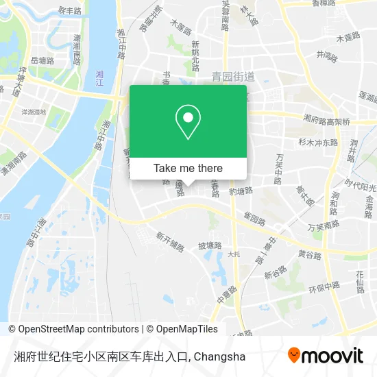 湘府世纪住宅小区南区车库出入口 map