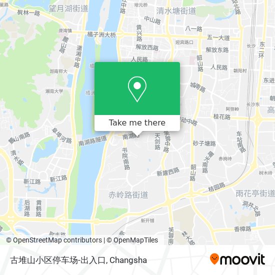 古堆山小区停车场-出入口 map