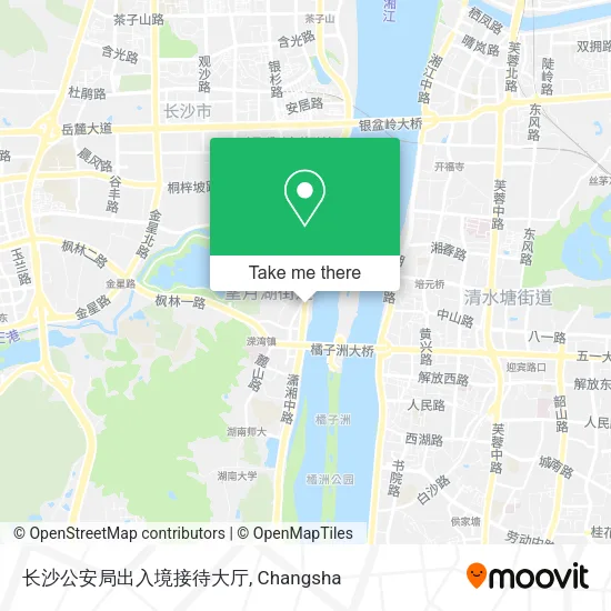 长沙公安局出入境接待大厅 map