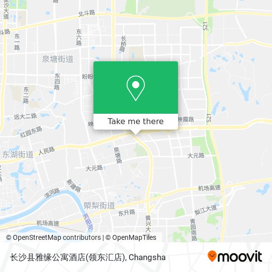 长沙县雅缘公寓酒店(领东汇店) map