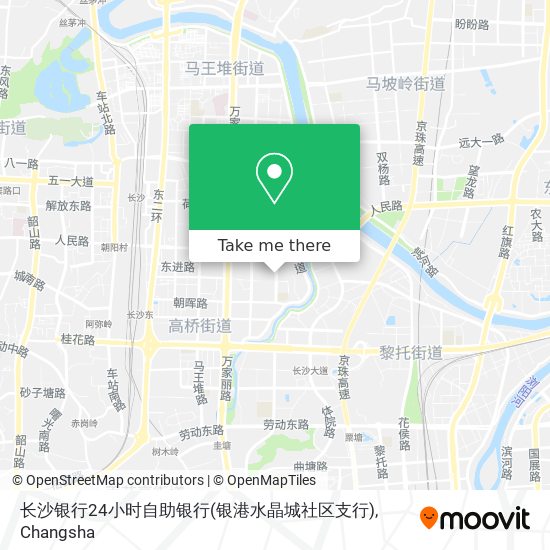 长沙银行24小时自助银行(银港水晶城社区支行) map