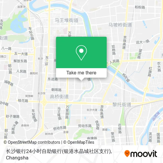 长沙银行24小时自助银行(银港水晶城社区支行) map