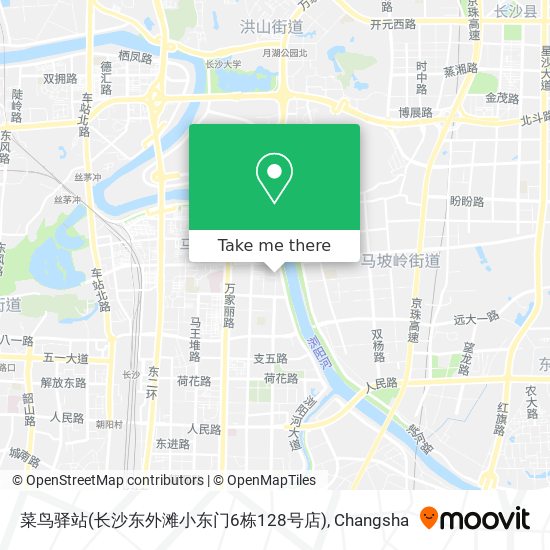 菜鸟驿站(长沙东外滩小东门6栋128号店) map