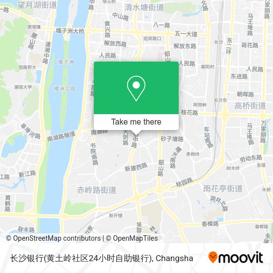 长沙银行(黄土岭社区24小时自助银行) map