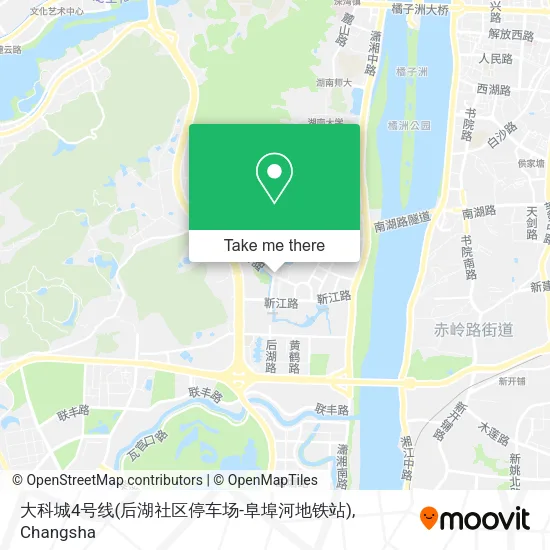 大科城4号线(后湖社区停车场-阜埠河地铁站) map
