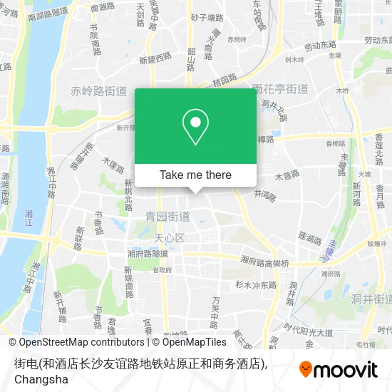 街电(和酒店长沙友谊路地铁站原正和商务酒店) map