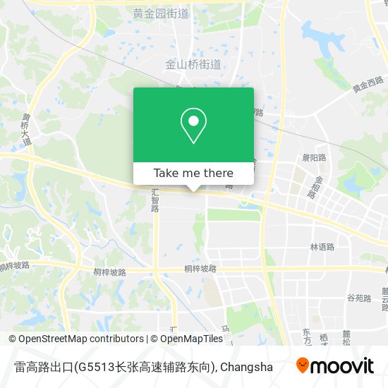 雷高路出口(G5513长张高速辅路东向) map