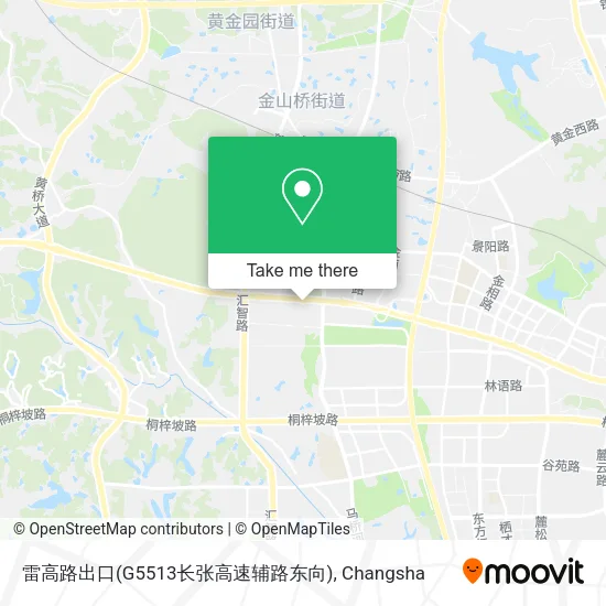 雷高路出口(G5513长张高速辅路东向) map