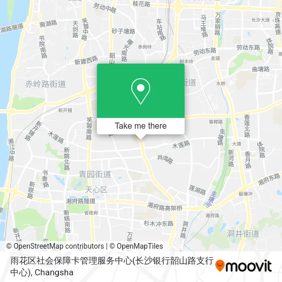 雨花区社会保障卡管理服务中心(长沙银行韶山路支行中心) map